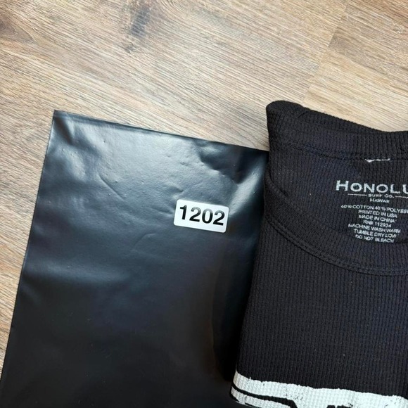 vintage surfwear graphic waffle knit thermal sweater - Picture 5 of 5